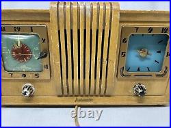 Automatic Radio Mfg. Co. CL-164B AM Tube Clock Radio Vintage Turquoise MCM