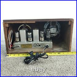Automatic Radio Mfg. Corp 613X Tube Radio Wooden AM Vintage RARE Working