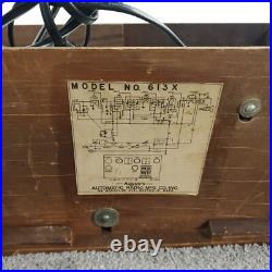 Automatic Radio Mfg. Corp 613X Tube Radio Wooden AM Vintage RARE Working