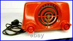 BEAUTIFUL VINTAGE 1951 CROSLEY 11-103 U Tube Radio Rare Orange Color