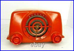 BEAUTIFUL VINTAGE 1951 CROSLEY 11-103 U Tube Radio Rare Orange Color