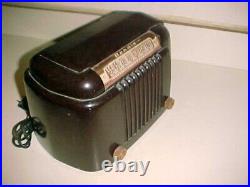 BENDIX 526A vintage TUBE RADIO PERFECT BAKELITE CASE POWERS ON and HUMS