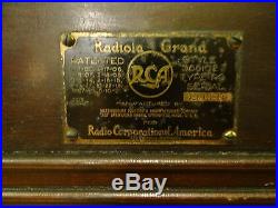 Beautiful Antique Vintage Radiola Grand Tube Radio Early Great Condition