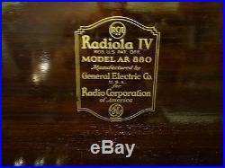 Beautiful Antique Vintage Radiola IV Tube Radio Early Great Condition