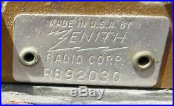 Beautiful Vintage Zenith 5-S-319 Broadcast & Shortwave Tube Radio Working