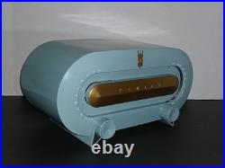Beautiful Vtg 1950s Blue Zenith Racetrack Radio Model H511-Y Tested Working Beautiful Vtg 1950s Blue Zenith Racetrack Radio Model H511-Y Tested Working