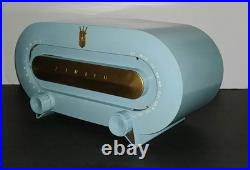Beautiful Vtg 1950s Blue Zenith Racetrack Radio Model H511-Y Tested Working Beautiful Vtg 1950s Blue Zenith Racetrack Radio Model H511-Y Tested Working