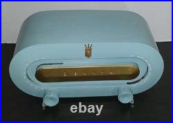 Beautiful Vtg 1950s Blue Zenith Racetrack Radio Model H511-Y Tested Working Beautiful Vtg 1950s Blue Zenith Racetrack Radio Model H511-Y Tested Working