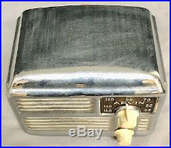 Beautiful, working 1946 Arvin MIDGET Chrome Art Deco Vintage Vacuum Tube Radio