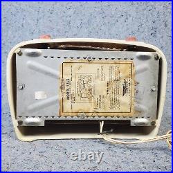 Bendix Aviation Tube Radio 55L2 AM Bakelite Vintage 1940's White Tabletop Works