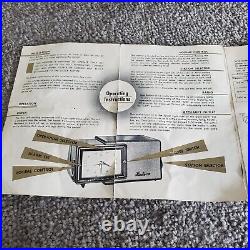Bulova Tube Radio Model 100 Clock Radio AM White Gold Vintage MCM Recapped Works