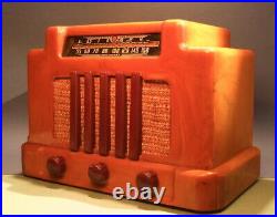 Butterscotch Catalin ADDISON Courthouse Radio Working Vintage