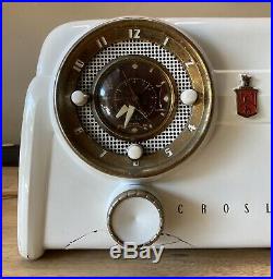 CROSLEY Vintage 1950's Dashboard D-25WE Tube Clock Radio Restoration or Repair