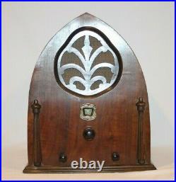 Clean Rare Vintage 1930 Zaney Gill Music Box Tube Radio Beautiful Working