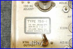 Collins 75S-1 Short Wave Amateur Ham Radio Receiver Vintage Communications Gear