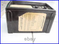 Constellation Model 1135 Bakelite Tube Radio Vintage Works No Back Cover