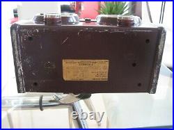 Crosley 1950's Vintage Dashboard Bakelite clock/radio WORKS