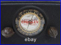 Crosley Fiver-Roamio Vintage Car Tube Radio Receiver (very clean, untested)