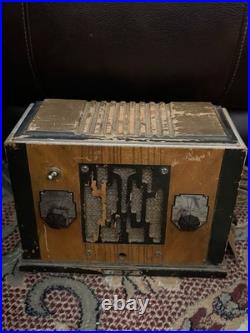 Crosley Model 166 Vintage Tube Radio 1930s Wood Art Deco Original Crosley Model 166 Vintage Tube Radio 1930s Wood Art Deco Original