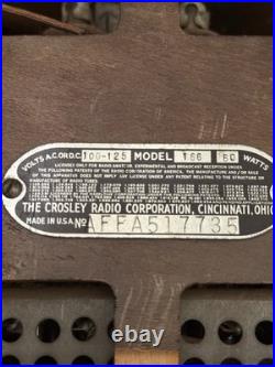 Crosley Model 166 Vintage Tube Radio 1930s Wood Art Deco Original