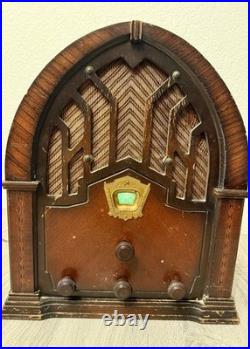 Crosley Model 168 Dual Seven Cathedral Tube Radio 1933 Vintage Antique