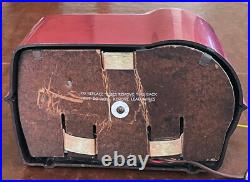 Crosley Red Bullseye Tube Radio 11-115U Serenader WORKS Bakelite Vtg MCM Atomic Crosley Red Bullseye Tube Radio 11-115U Serenader WORKS Bakelite Vtg MCM Atomic