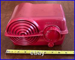 Crosley Red Bullseye Tube Radio 11-115U Serenader WORKS Bakelite Vtg MCM Atomic Crosley Red Bullseye Tube Radio 11-115U Serenader WORKS Bakelite Vtg MCM Atomic
