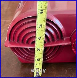 Crosley Red Bullseye Tube Radio 11-115U Serenader WORKS Bakelite Vtg MCM Atomic Crosley Red Bullseye Tube Radio 11-115U Serenader WORKS Bakelite Vtg MCM Atomic