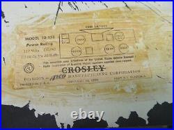 Crosley Tube Radio 10-135 Dashboard Style COLORADIO VINTAGE AM 285 AS IS