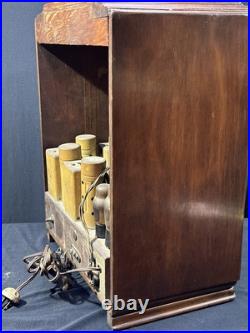 Crosley Tube Wood Tombstone Vintage Radio! Working