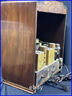 Crosley Tube Wood Tombstone Vintage Radio! Working