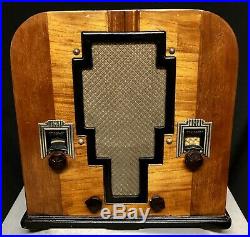 Crosley art deco tombstone vintage vacuum tube radio