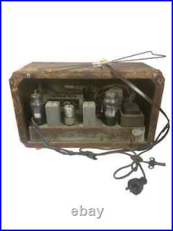 Delco Tube Radio R-1140 From 1938 Does Turn On Police Band Wood Cabinet Vtg