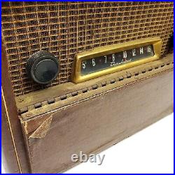 Delco Vintage Tube Radio Portable R-1410 Leather Luggage 1940's AM Works