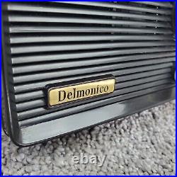 Delmonico Tube Radio Model NT-5 AM Mini Vintage MCM Black Plastic Tested Working