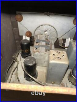 Detrola GLF Vintage Rare Tube Shortwave Radio Wood Case Old Radio 1940's Works