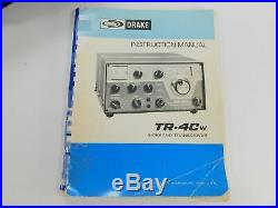 Drake TR-4CW Vintage Tube Ham Radio Transceiver with Mic + Documents SN 44948