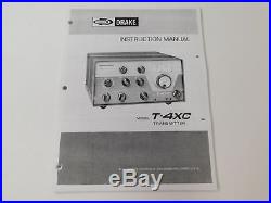 Drake T-4XC Ham Radio Vintage Tube Transmitter Clean Condition SN 23469