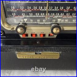 E1 Vintage Zenith R600 Trans-Oceanic Wave Magnet Tube Radio Untested No Pwr Cord