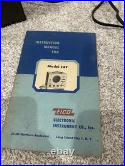 EICO 147 Signal Tracer Vintage 4 Tube Radio TV Electronic Tester with Probe Manual