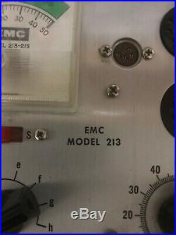 ELECTRONIC MEASUREMENTS CORP EMC Model # 213 Vacuum Tube Tester radio tv vintage