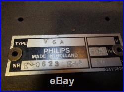 Estate Vintage Rare Philips Matador V6a Burl Bakelite Tube Radio