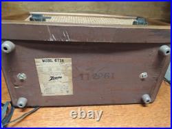 ESTATE Vintage 1950s Zenith G730w Tube AM/FM Radio with Phono Input