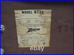 ESTATE Vintage 1950s Zenith G730w Tube AM/FM Radio with Phono Input