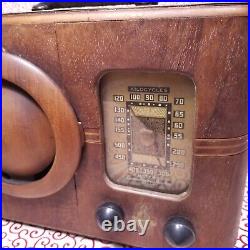 Emerson DB315 Vintage Wood Tube Radio Still Working