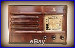 Emerson Model Dp-332 Antique Wood Tube Vintage Working Radio