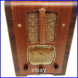 Emerson Tombstone Tube Radio Ingraham Wood R-156 Vintage 1930's Not Working