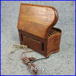 Emerson Tube Radio AX-238 Jewel Box Vintage Ingraham Cabinet Wood NOT Working