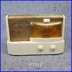 Emerson Tube Radio Model 511 Moderne AM White Plaskon Vintage 1940s NOT Working