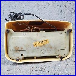 Emerson Tube Radio Model 511 Moderne AM White Plaskon Vintage 1940s Tested Works